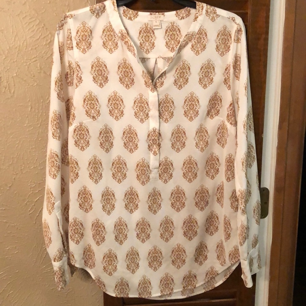 J Crew Popover Tunic Blouse